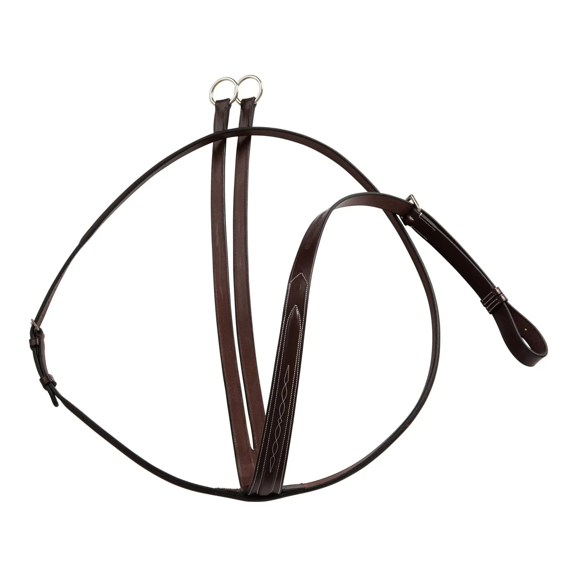 Huntley Equestrian Sedgwick Fancy Stitched Running Martingale, Cob size - Image 5