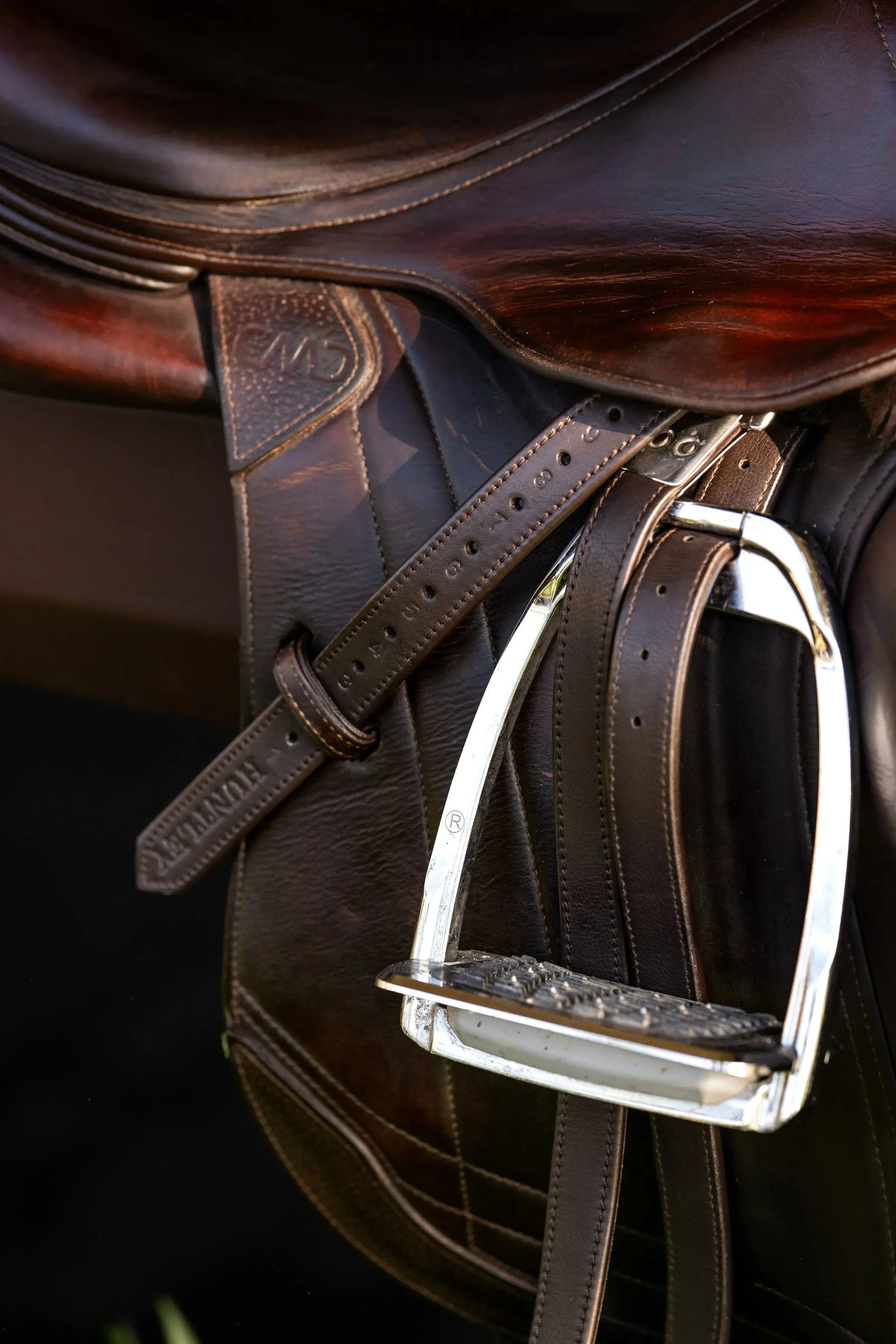 Huntley Equestrian Sedgwick Leather Flat Buckle Stirrup Leathers - Image 3