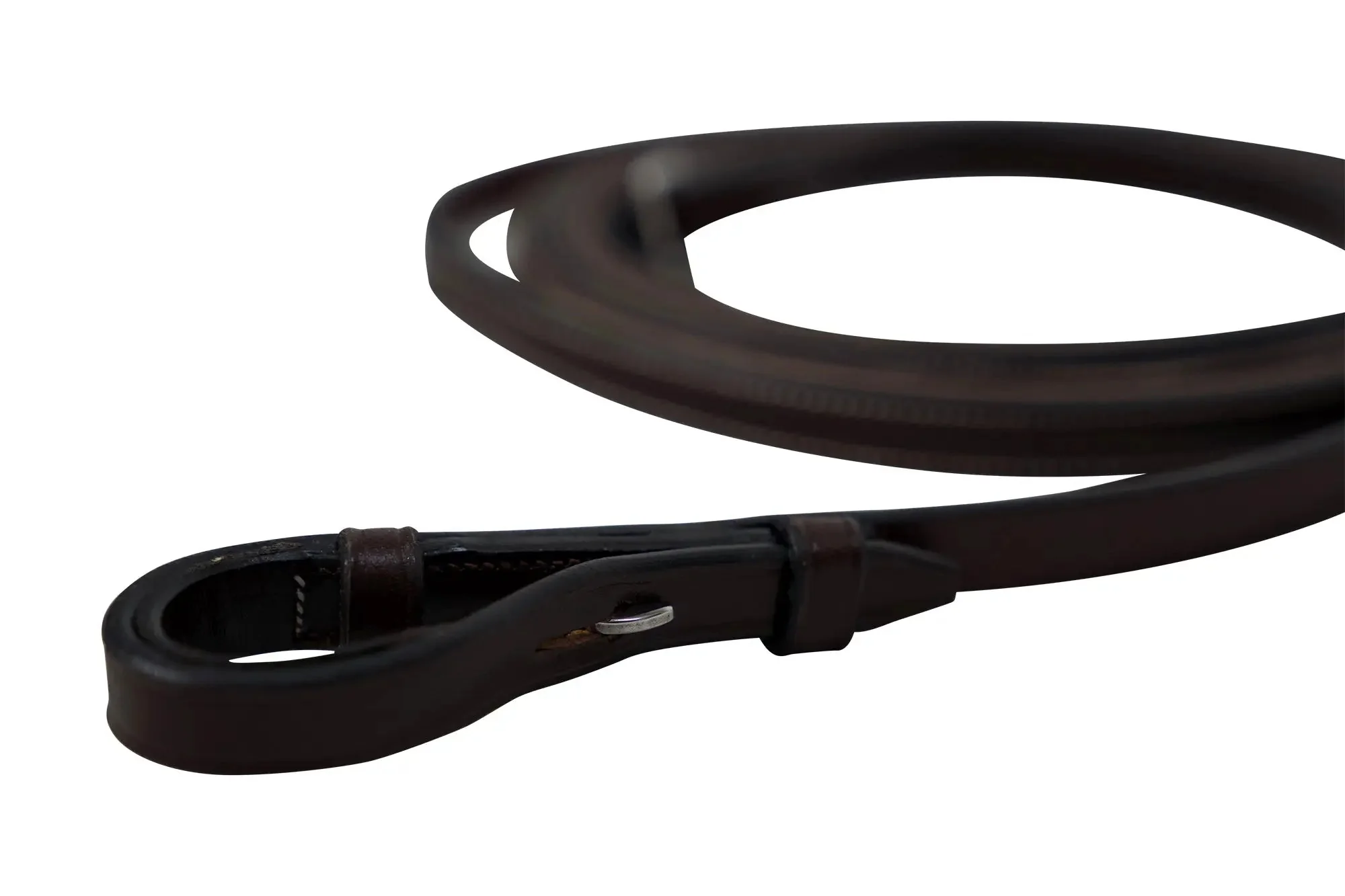 Huntley Equestrian Sedgwick Pelham Flat Curb Reins, Rubber Lined - Image 3