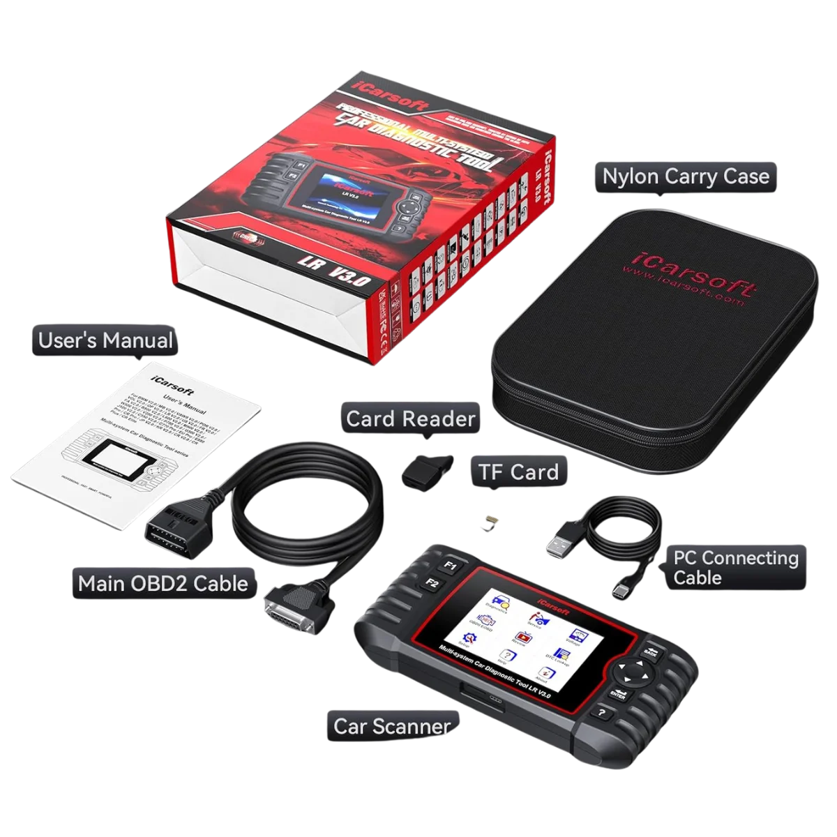 iCarsoft LR V3.0 OBD2 Scanner 2025 Ver Open Box - Image 3