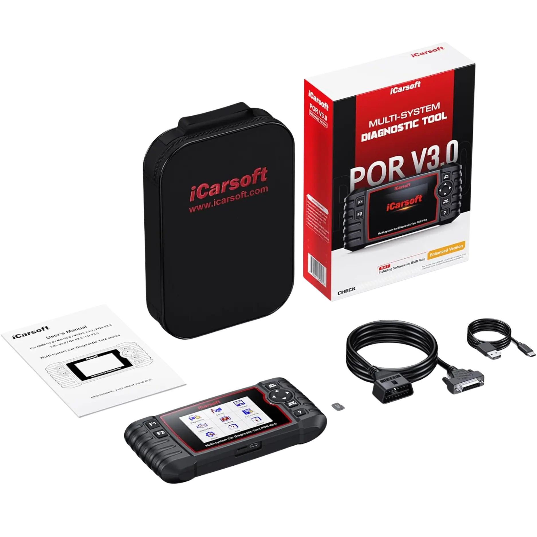 iCarsoft POR V3.0 Porsche Diagnostic Tool | Full System Scanner - Image 3