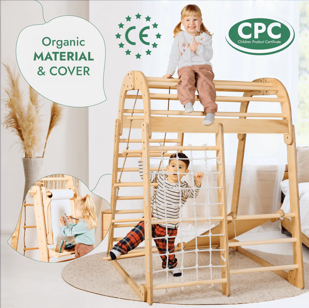 Indoor Playground for Children - 7in1 Playground + Swings Set + Slide Board + Art Set - Image 4