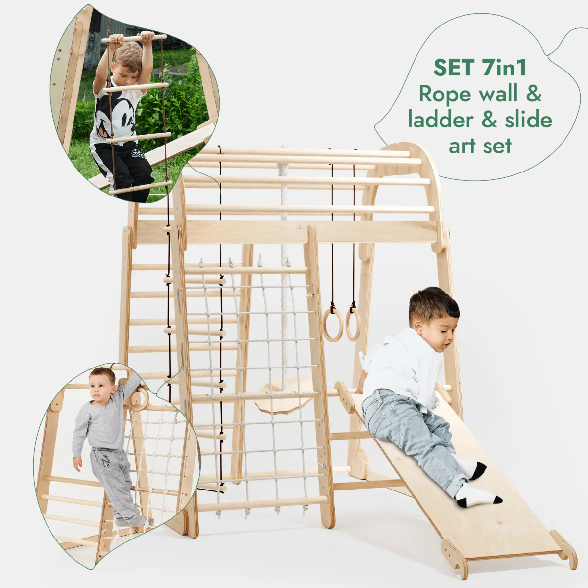 Indoor Playground for Children - 7in1 Playground + Swings Set + Slide Board + Art Set - Image 6