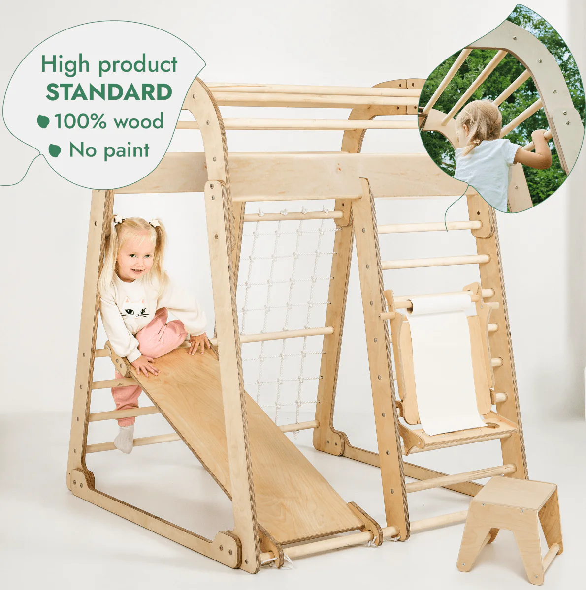 Indoor Playground for Children - 7in1 Playground + Swings Set + Slide Board + Art Set - Image 8