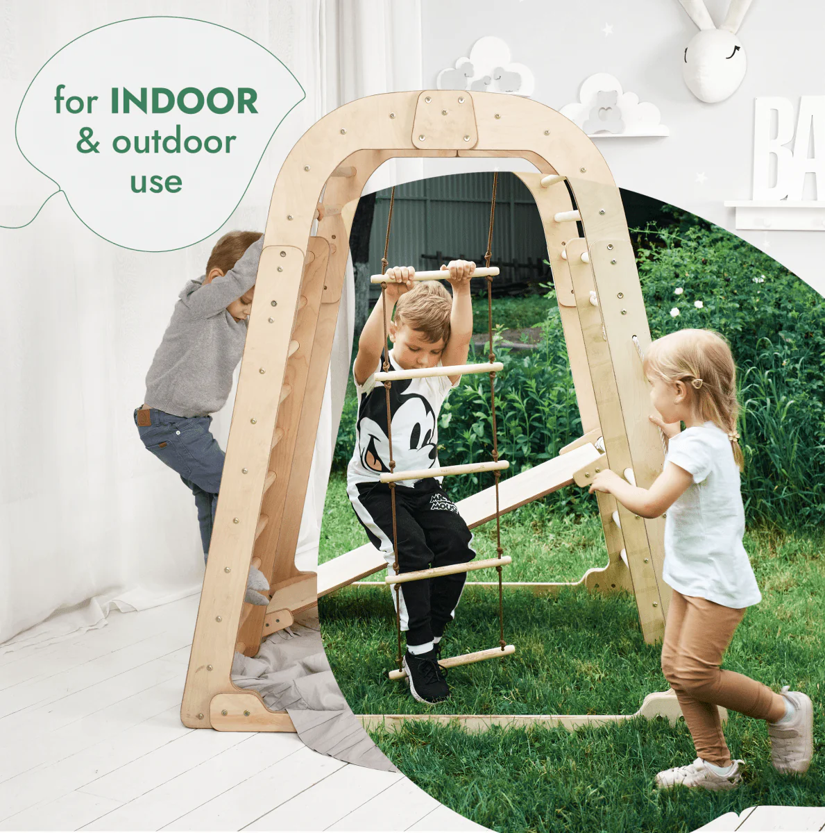 Indoor Playground for Children - 7in1 Playground + Swings Set + Slide Board + Art Set - Image 9