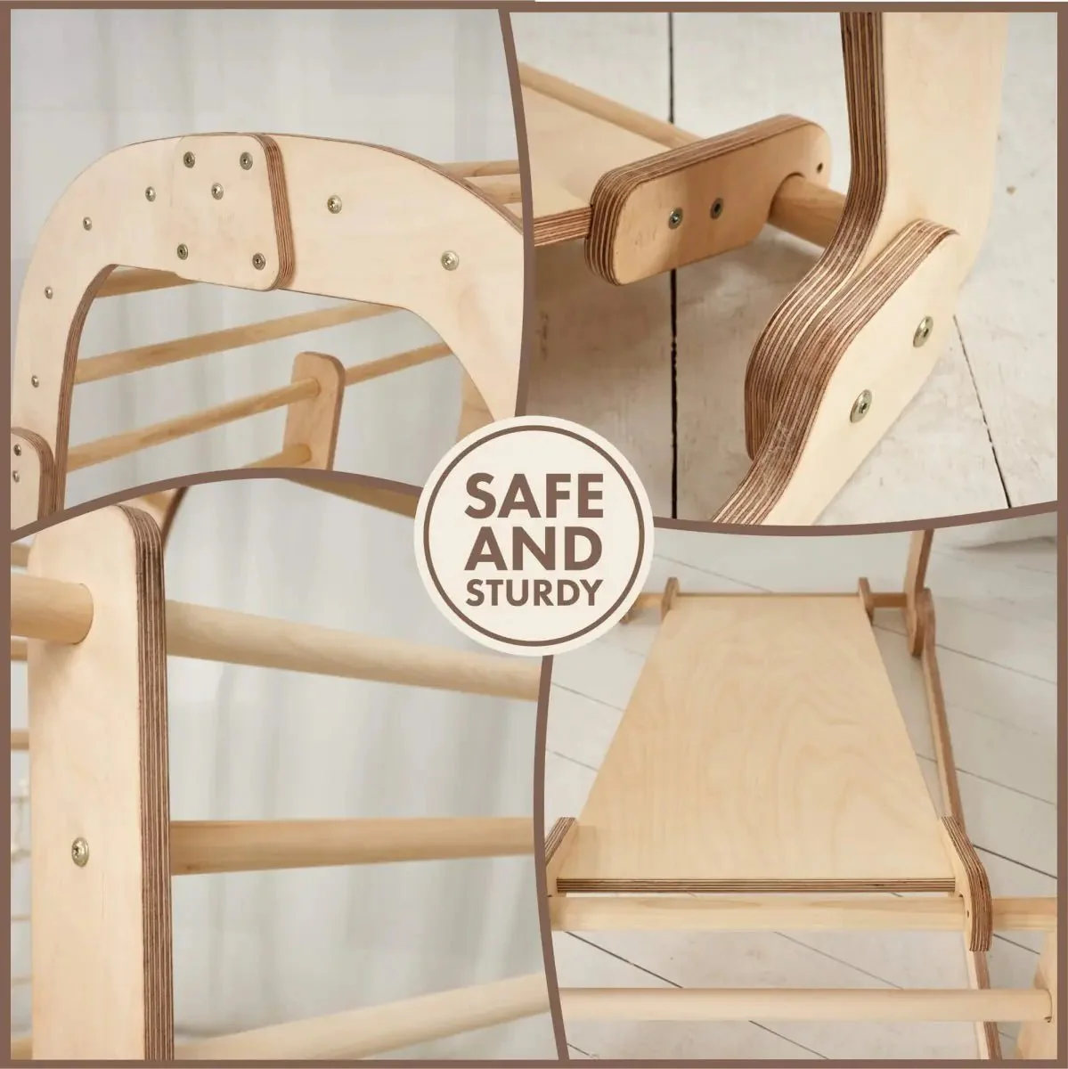 Indoor Wooden Playground for Children - 6in1 Playground + Swings Set + Slide Board - Image 8