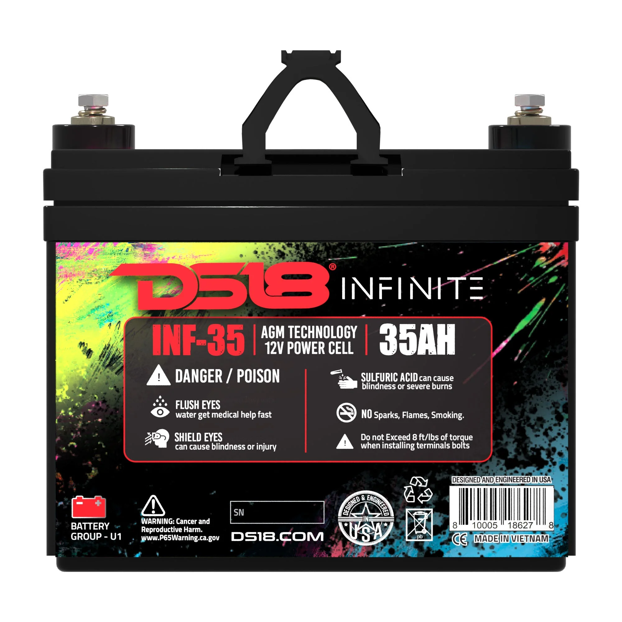 INF-35AH INFINITE 35 AH 1250 Watts AGM Power Cell 12 Volt Battery - Image 6