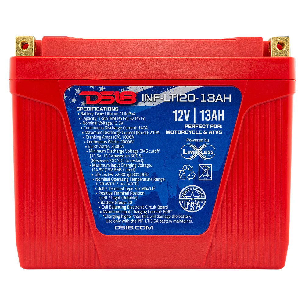 INF-LTI20-13AH INFINITE 13 AH Lithium Battery YTX20 Case With Shake and Wake Technology and BMS - Perfect for Motorcycles - Image 4