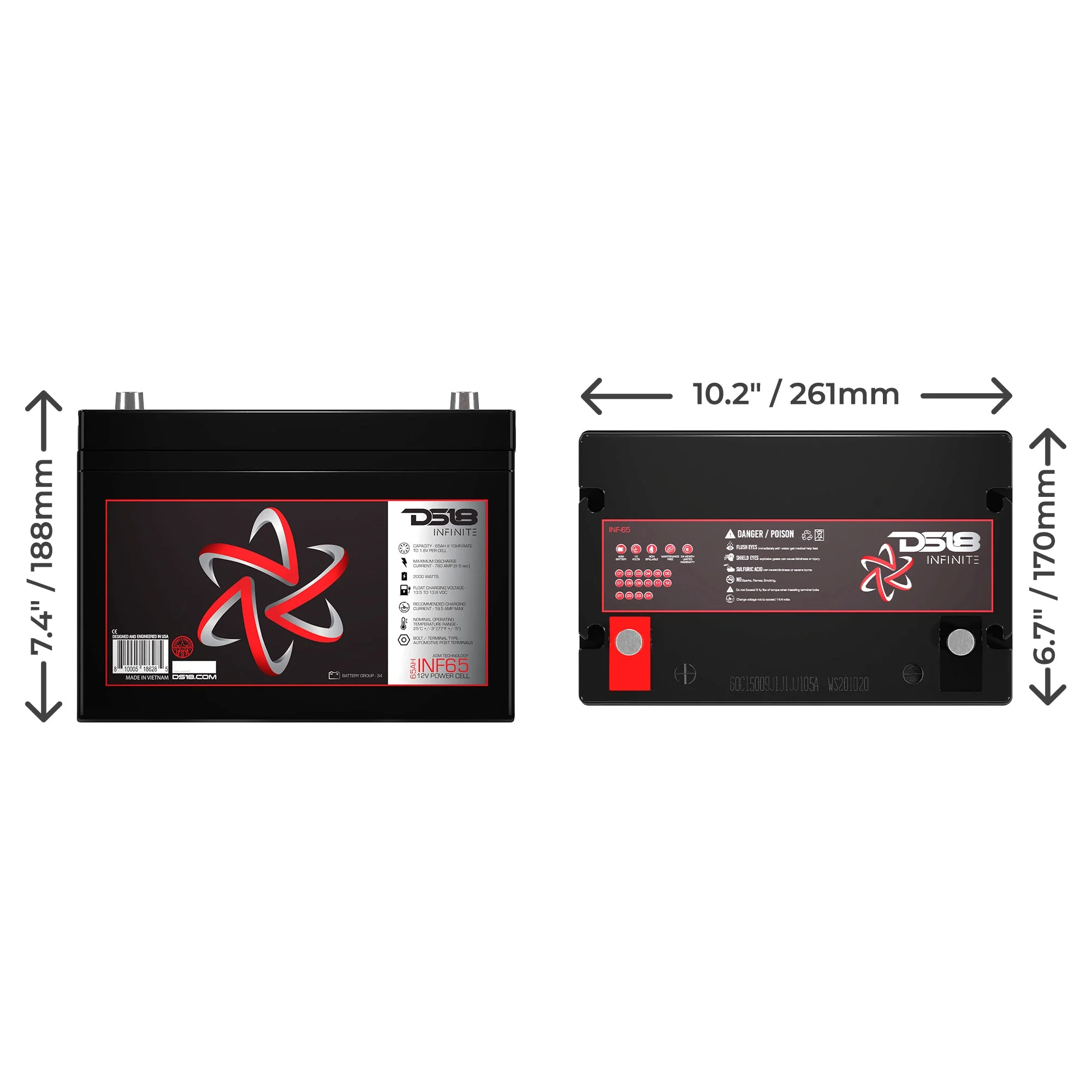 INFINITE 2000 Watts 65 AH AGM Power Cell - Image 2