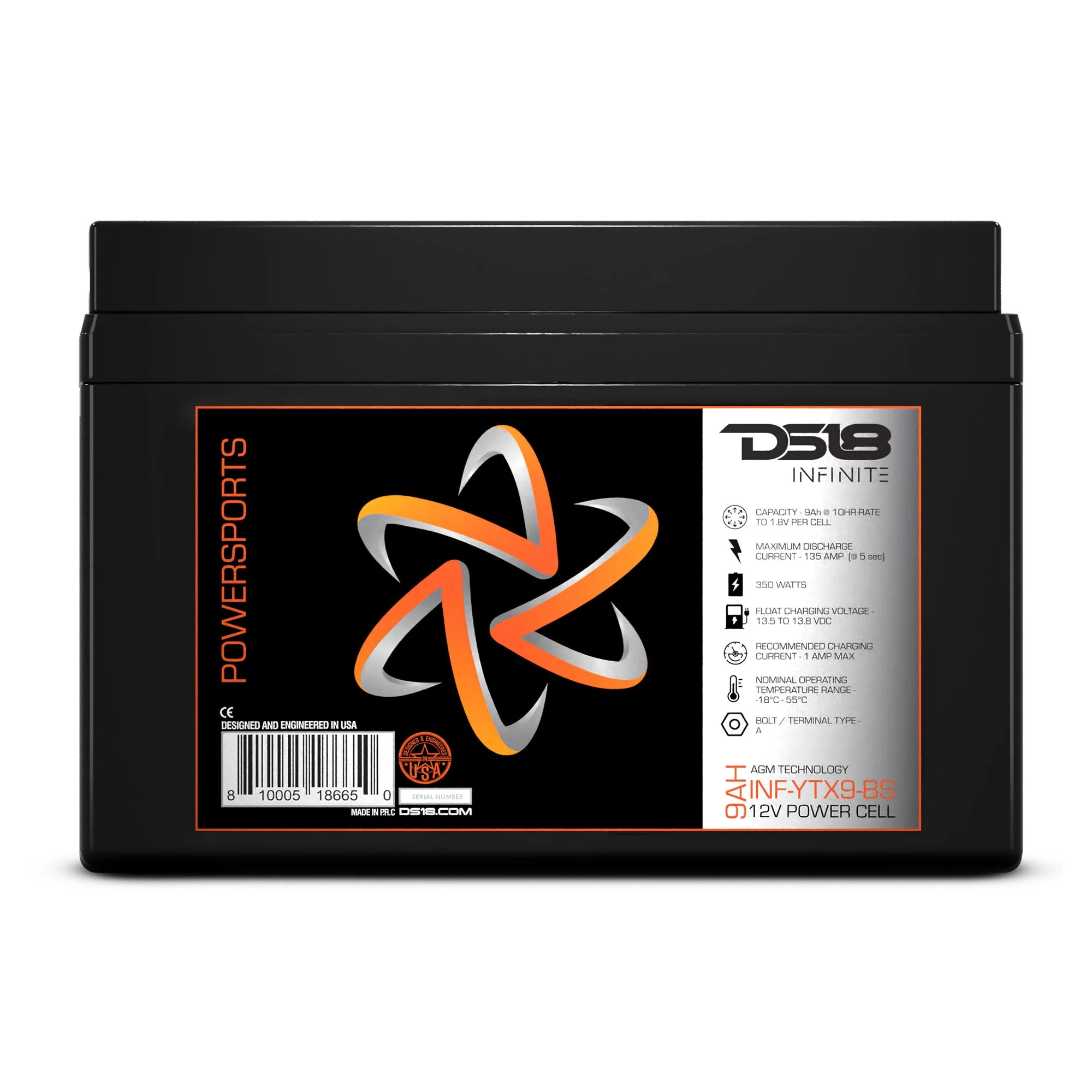 INFINITE 350 Watts 9 AH AGM Power Cell For Power Sports - Image 3