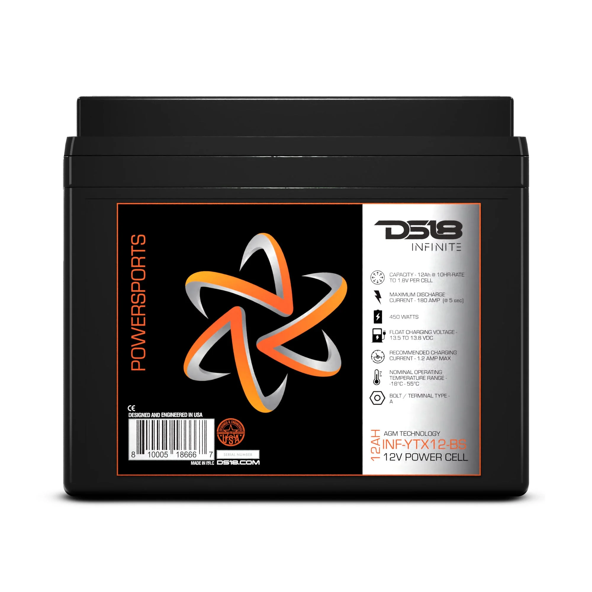 INFINITE 450 Watts 12 AH AGM Power Cell For Power Sports - Image 3