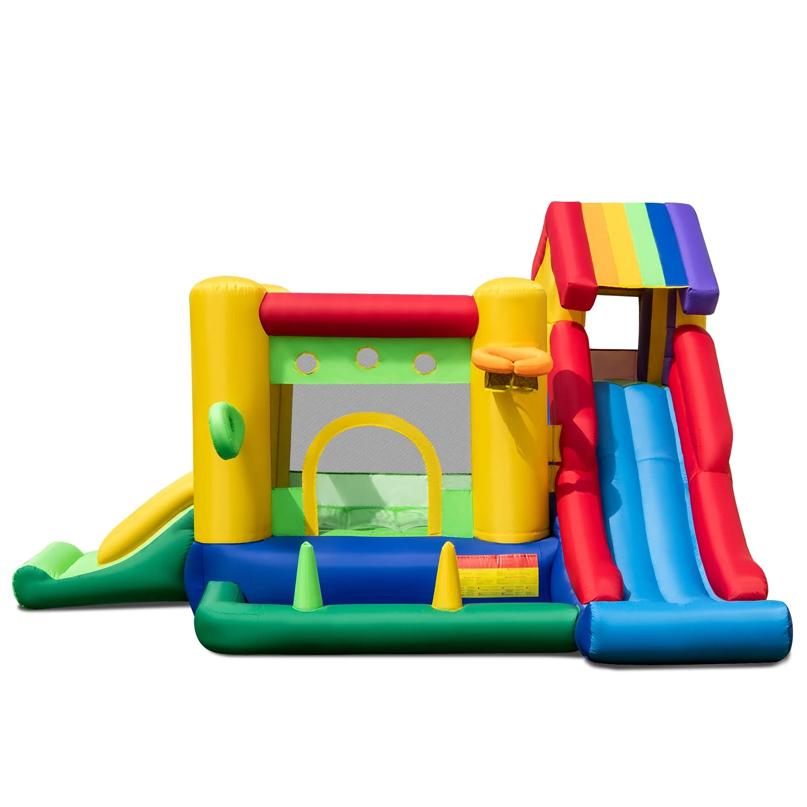 Inflatable Bounce Castle with Double Slides and 735W Blower - Image 3