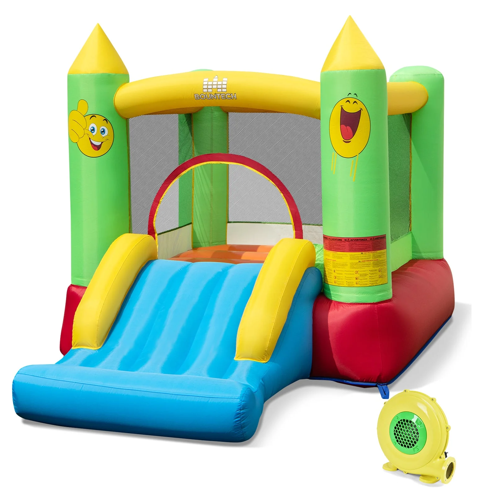 Inflatable Bounce House Kids Blow-up Bouncer with Slide with 480W Blower - Image 3