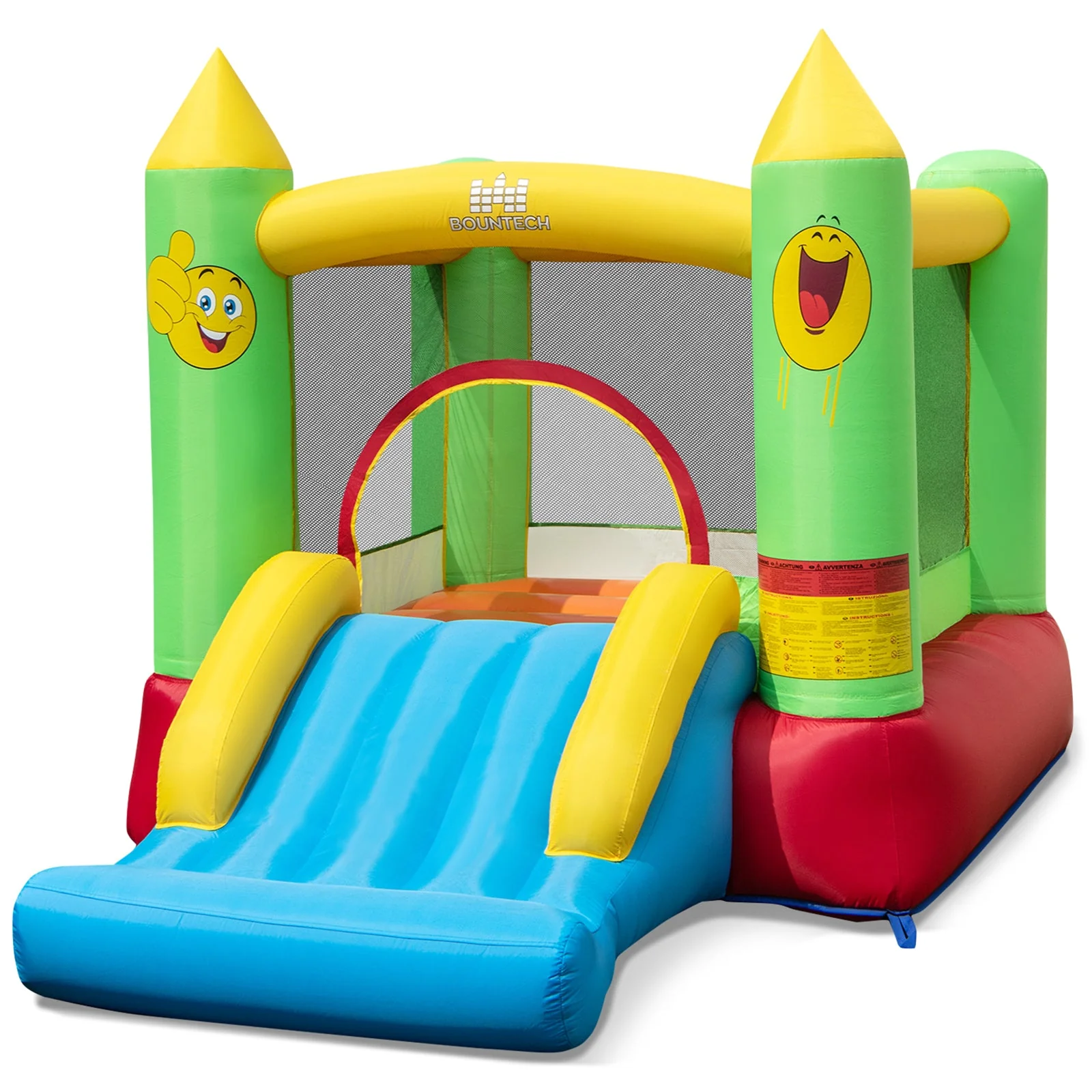 Inflatable Bounce House Kids Blow-up Bouncer with Slide without Blower - Image 3