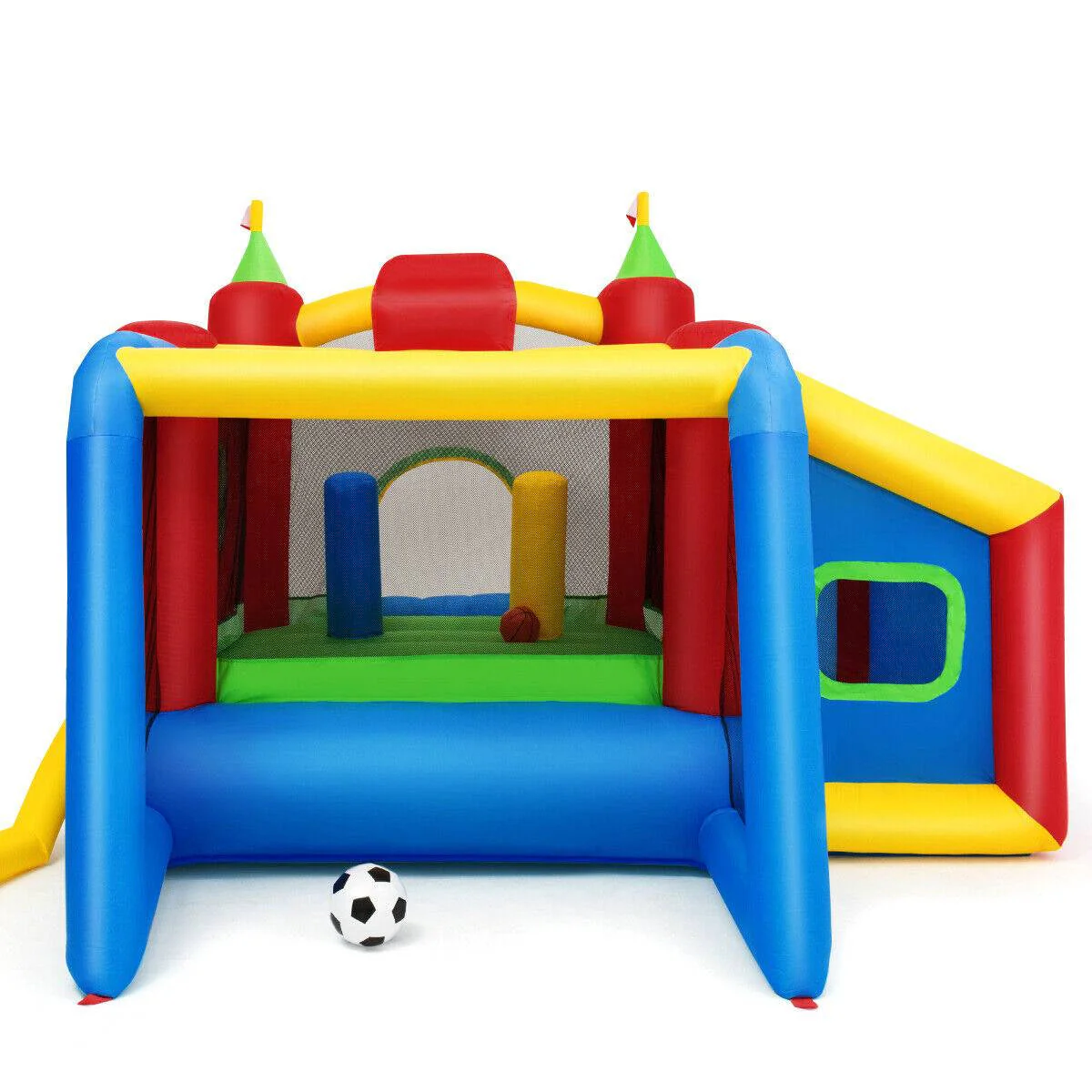 Inflatable Bounce House Kids Slide Jumping Castle without Blower - Image 6