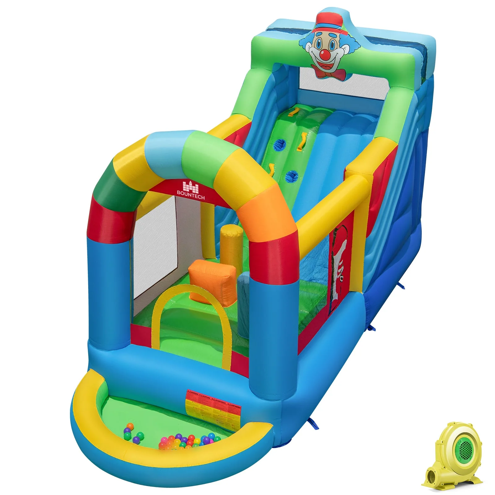Inflatable Bounce House Obstacle Course with Ball Pit and Silde with 735W Blower - Image 2