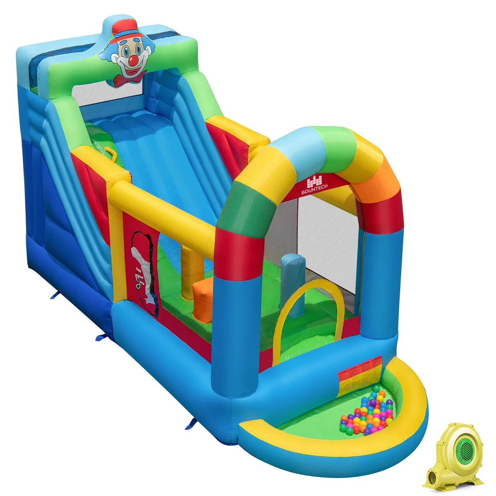 Inflatable Bounce House Obstacle Course with Ball Pit and Silde with 735W Blower - Image 3