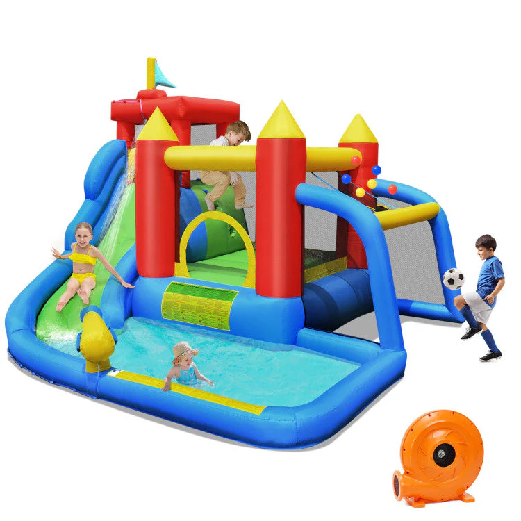 Inflatable Bounce House Splash Pool with Water Climb Slide Blower included - Image 3