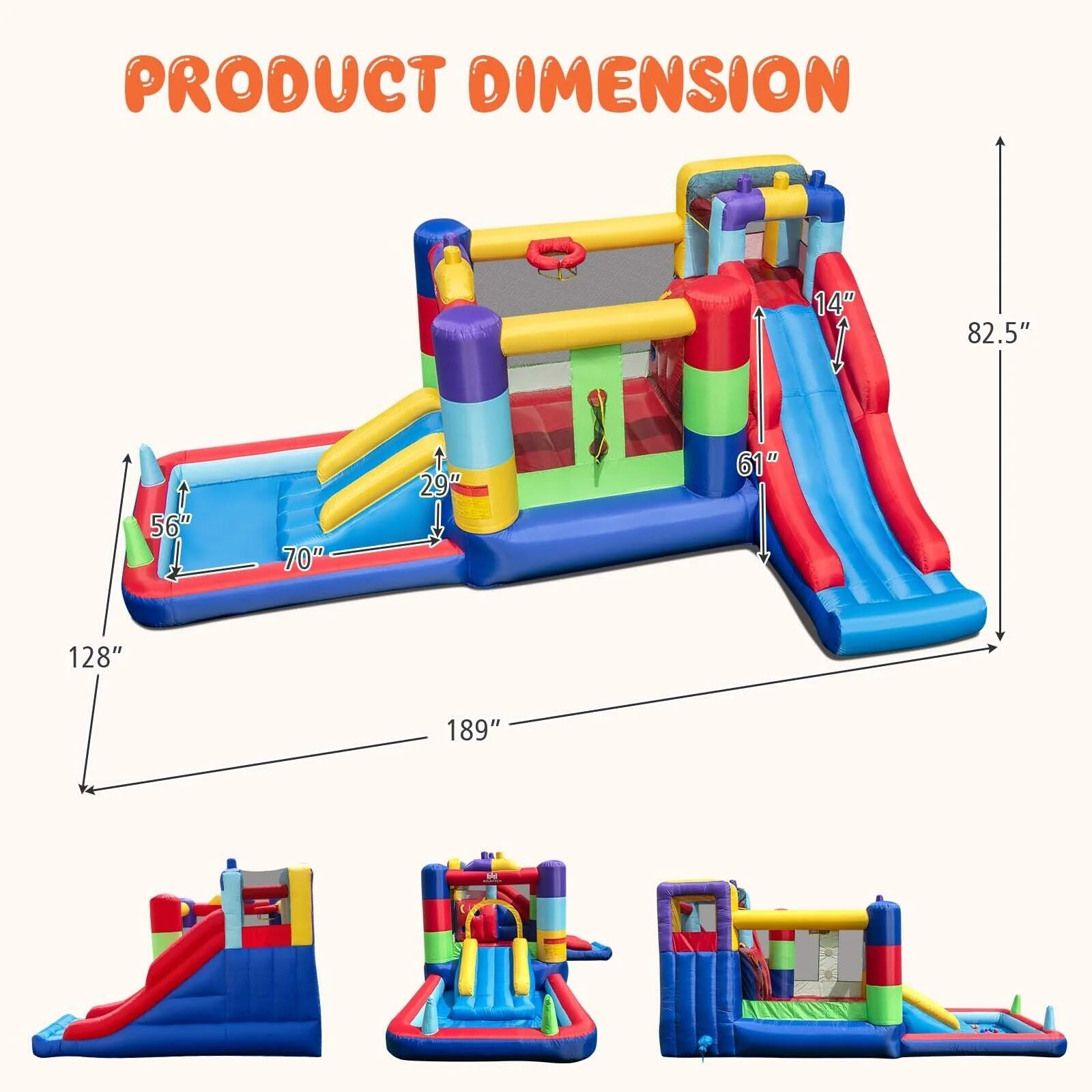 Inflatable Bounce House with 680W Blower and Ball Pit - Image 4