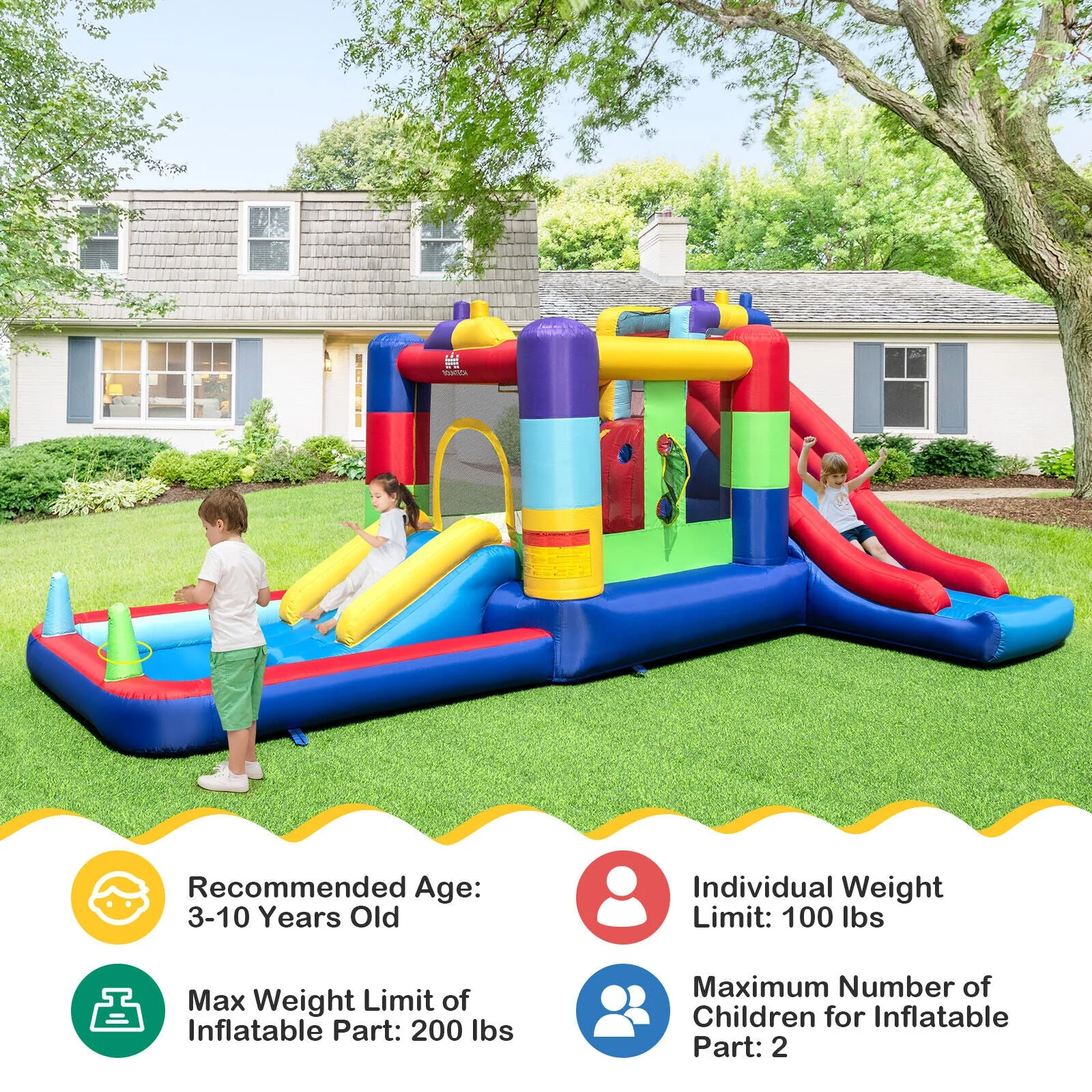Inflatable Bounce House with 680W Blower and Ball Pit - Image 5