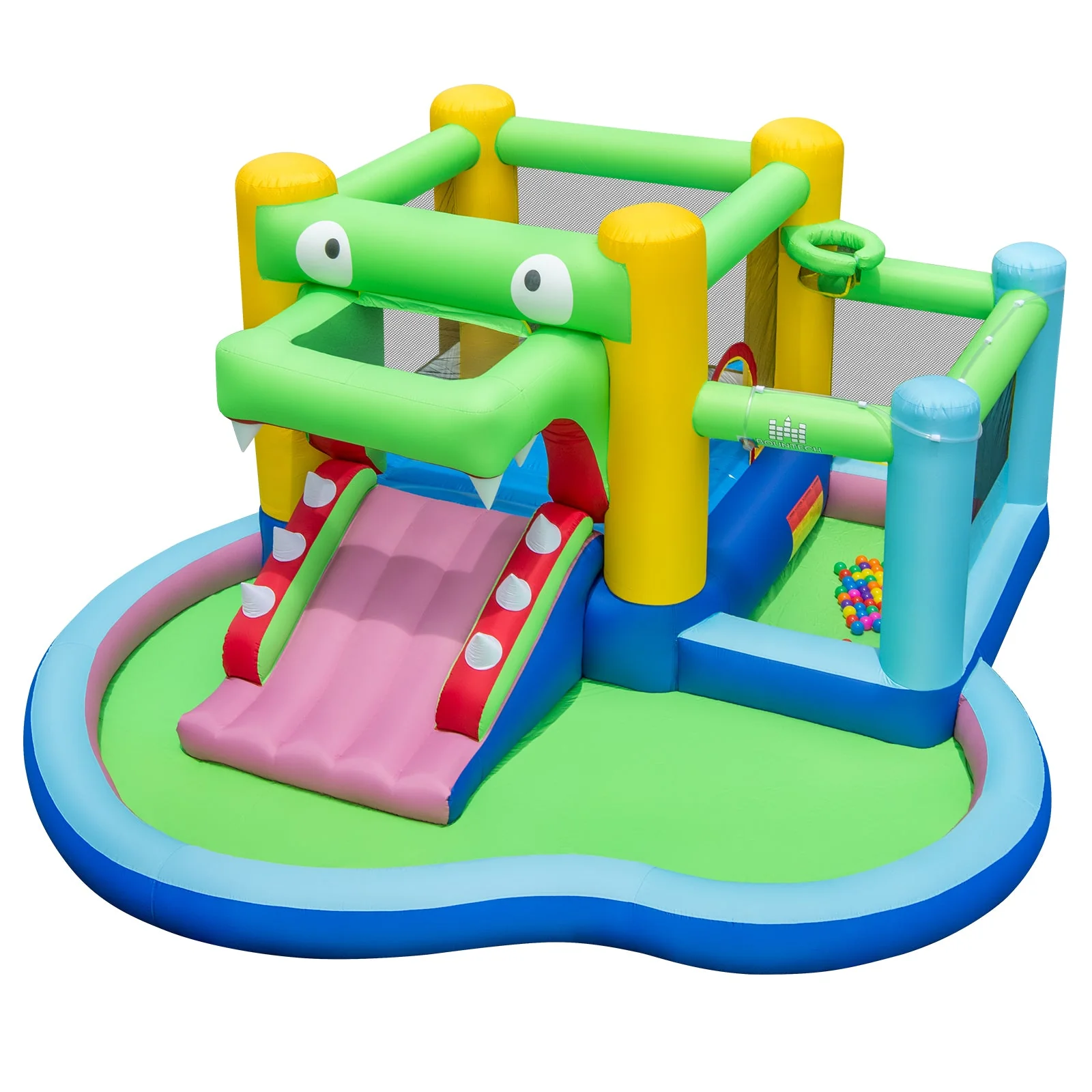 Inflatable Bounce House with Slide and Splash Pooland and 680W Blower - Image 4