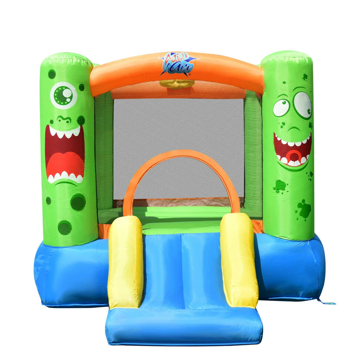 Inflatable Castle Bounce House Jumper Playhouse with Slider for Kids - Image 6