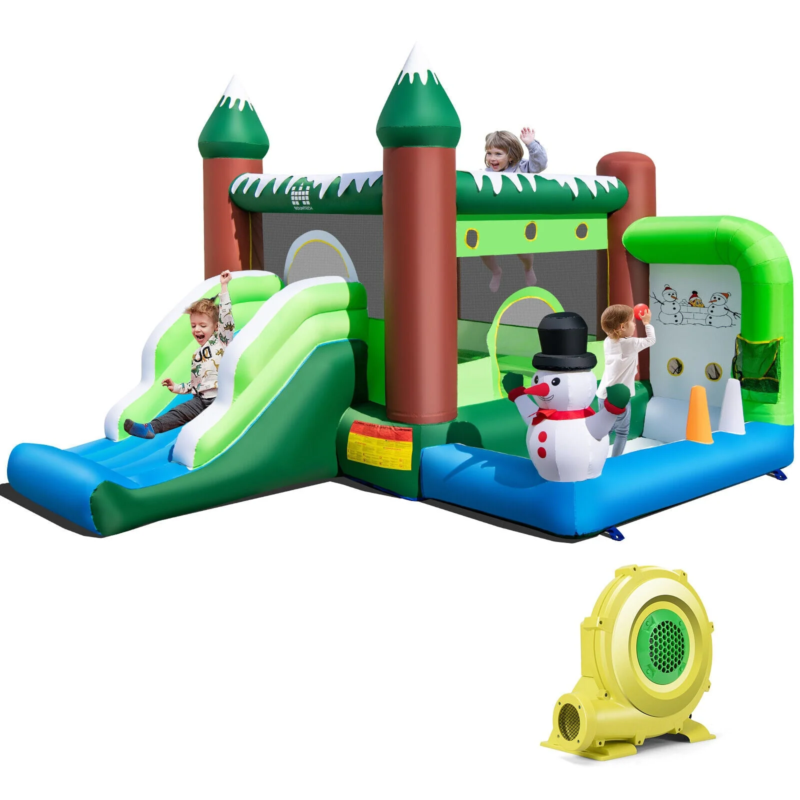 Inflatable Christmas Bouncy House with 735w Blower - Image 3