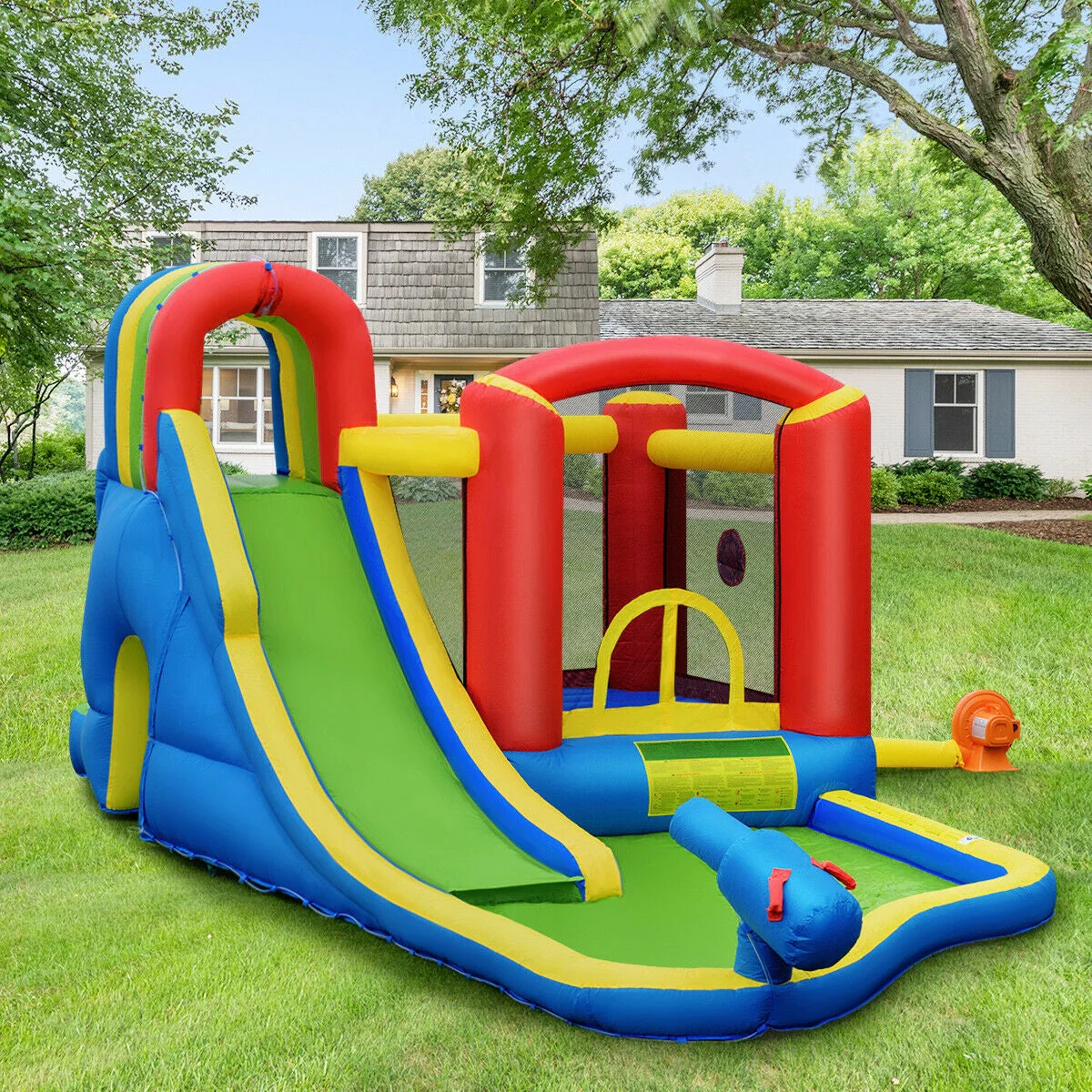 Inflatable Kid Bounce House Castle with Blower - Image 7