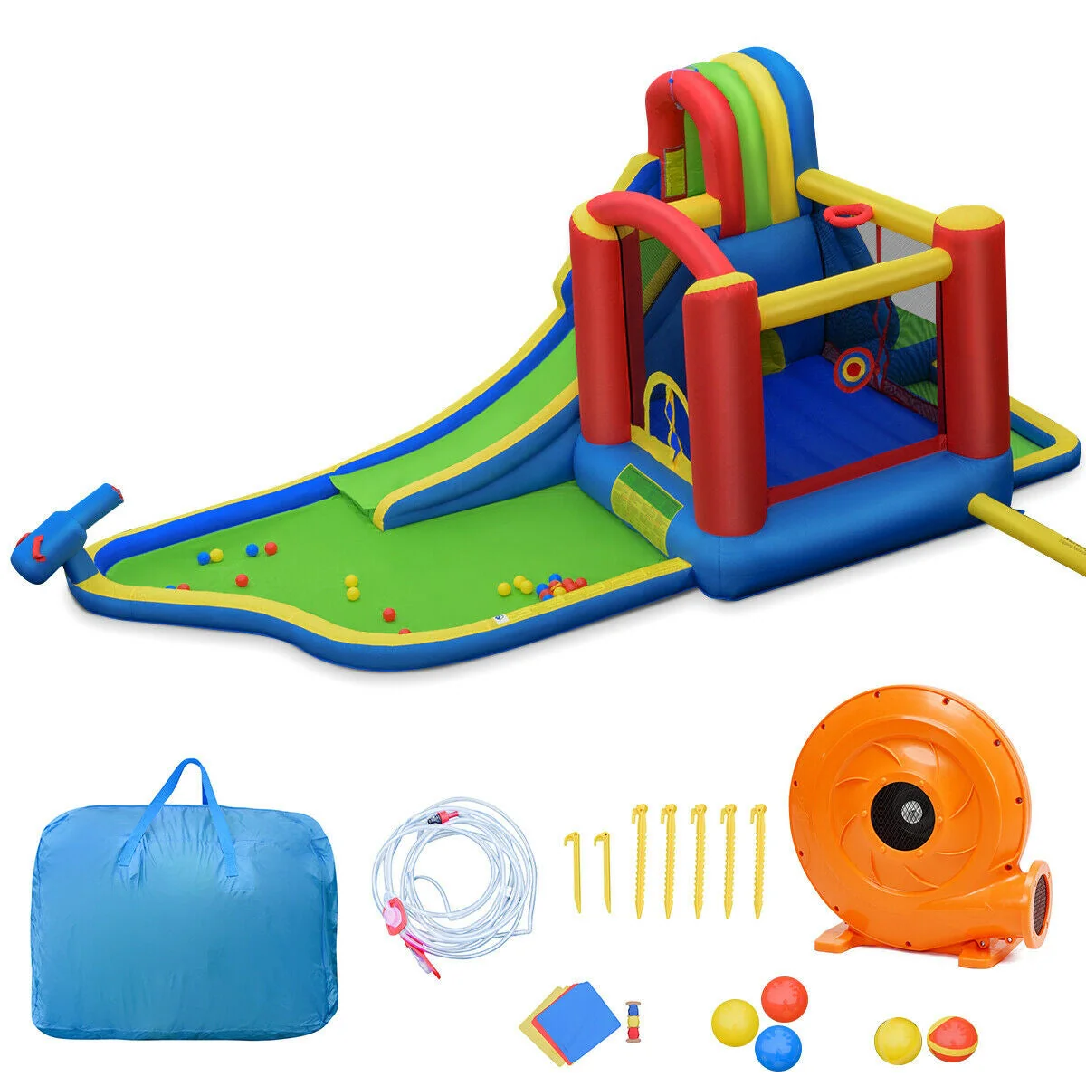 Inflatable Kid Bounce House Castle with Blower - Image 8