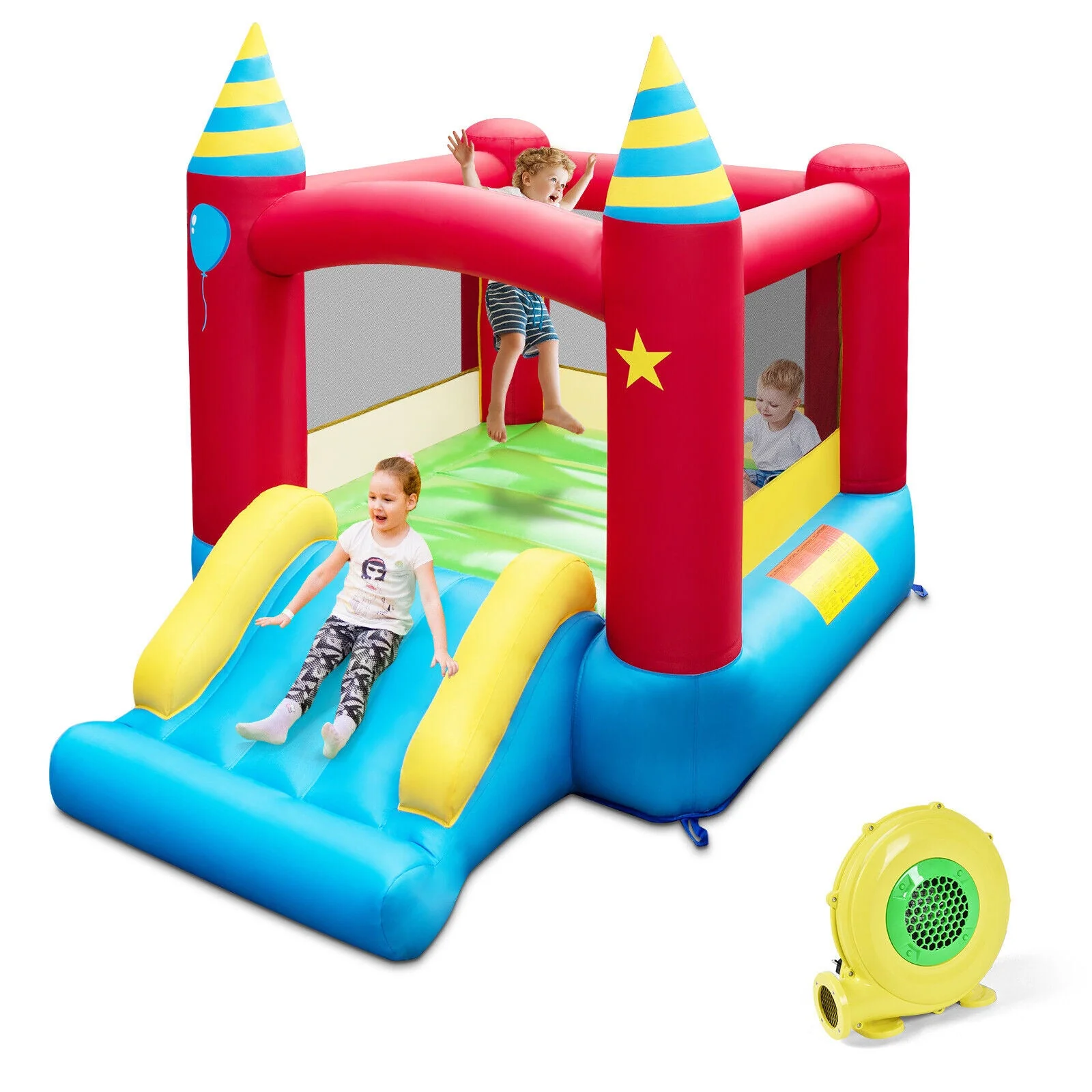Inflatable Kids Bounce Castle with 480W Blower - Image 3