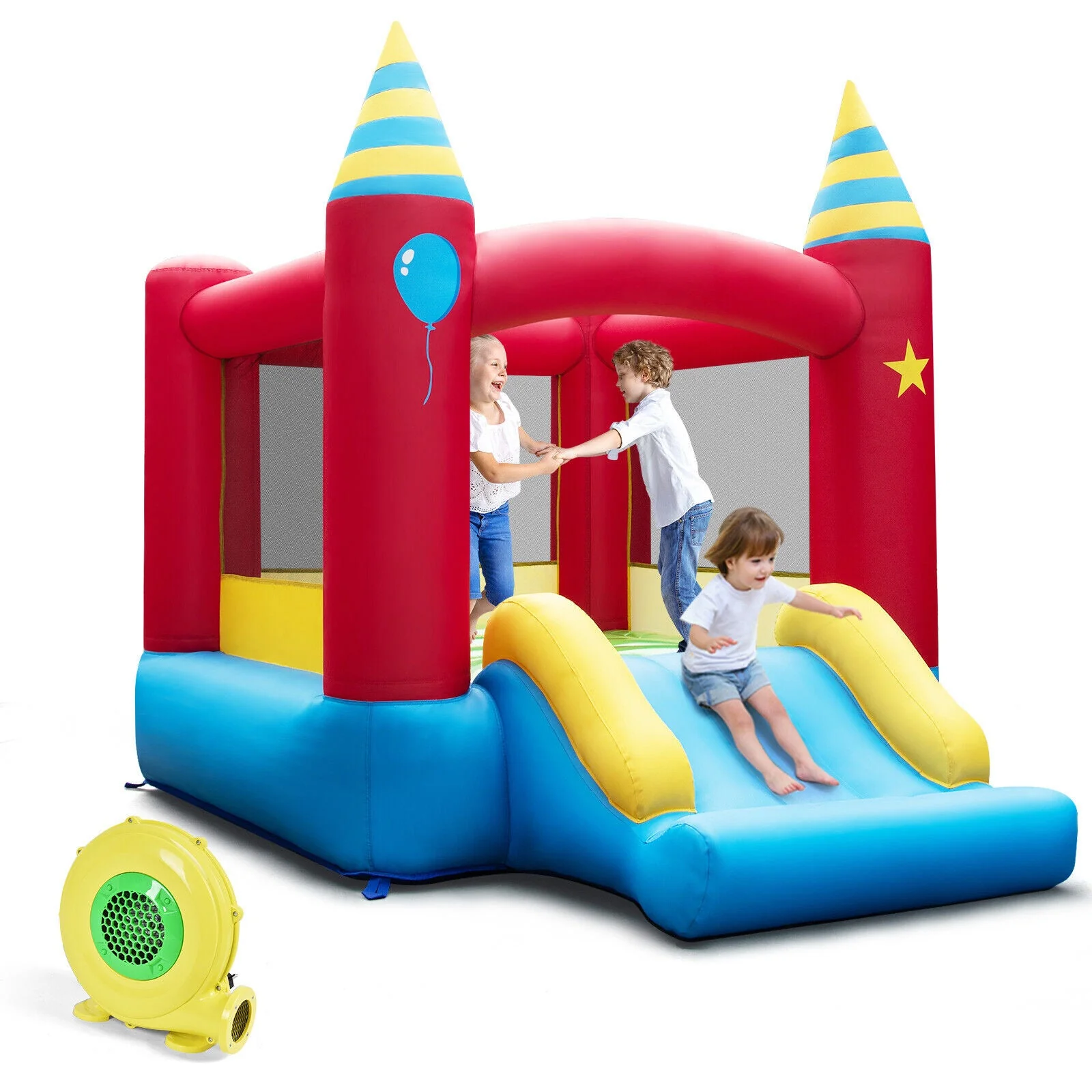 Inflatable Kids Bounce Castle with 480W Blower - Image 5