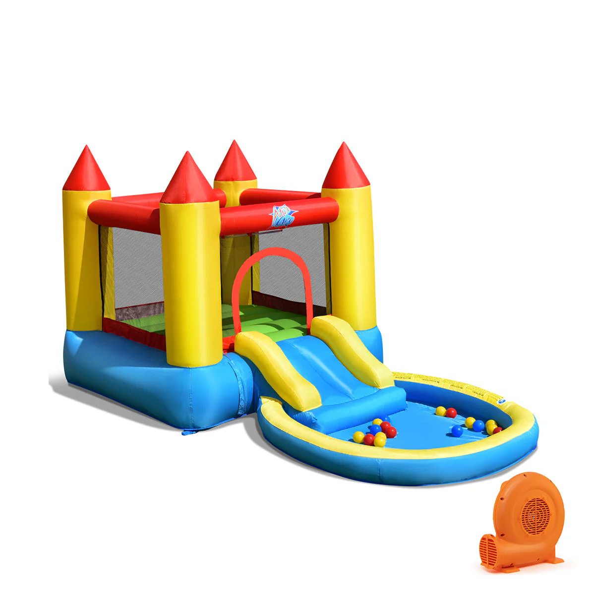 Inflatable Kids Slide Bounce House with 550w Blower - Image 2