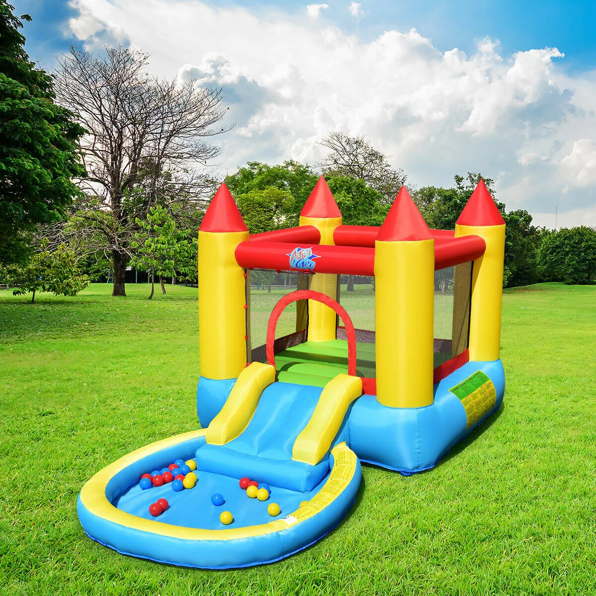 Inflatable Kids Slide Bounce House with 580w Blower - Image 6