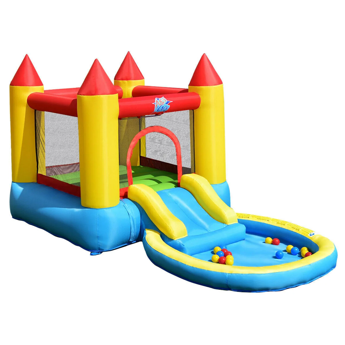 Inflatable Kids Slide Bounce House with 580w Blower - Image 7