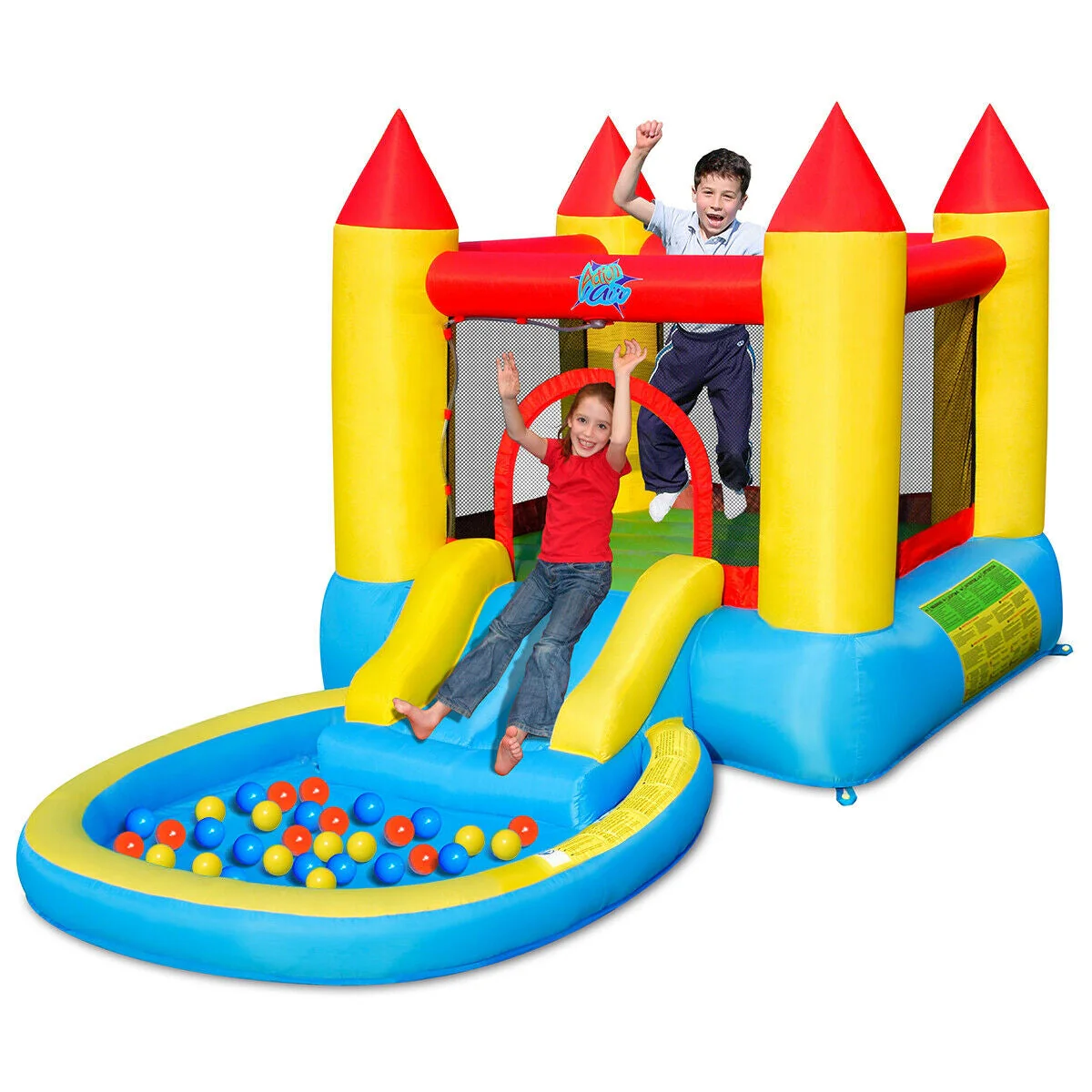 Inflatable Kids Slide Bounce House with 580w Blower - Image 8