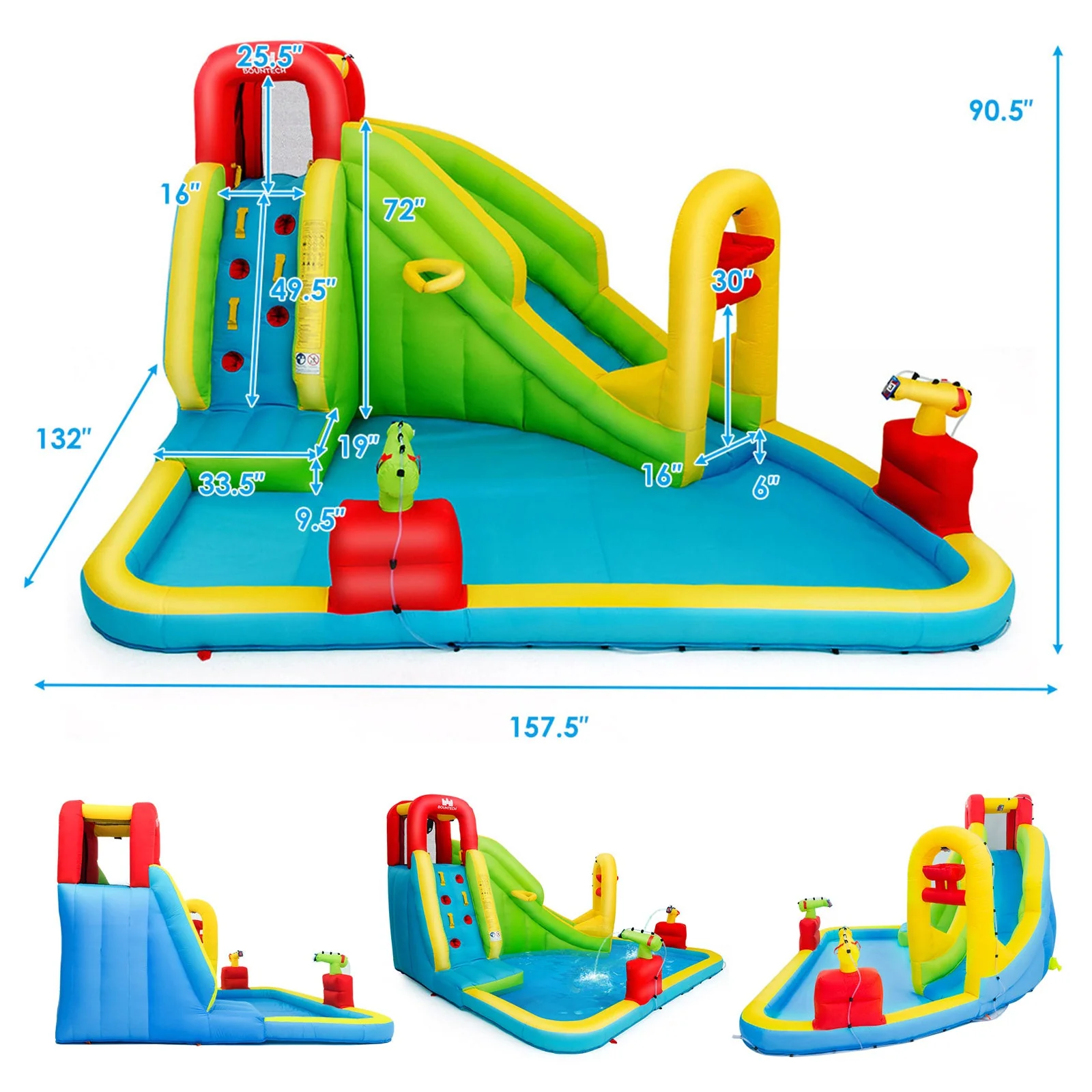 Inflatable Splash Jump Slide Water Bounce without Blower - Image 5