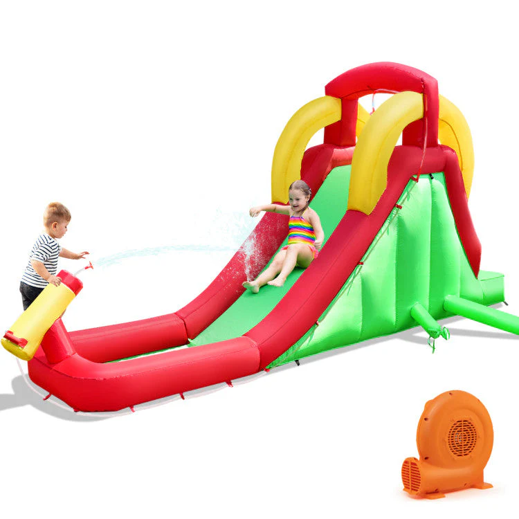 Inflatable Water Slide Bounce House with Climbing Wall and Jumper with 380W Blower - Image 2