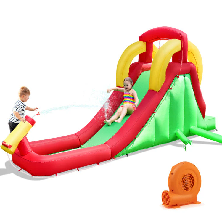 Inflatable Water Slide Bounce House with Climbing Wall and Jumper with 550W Blower - Image 3