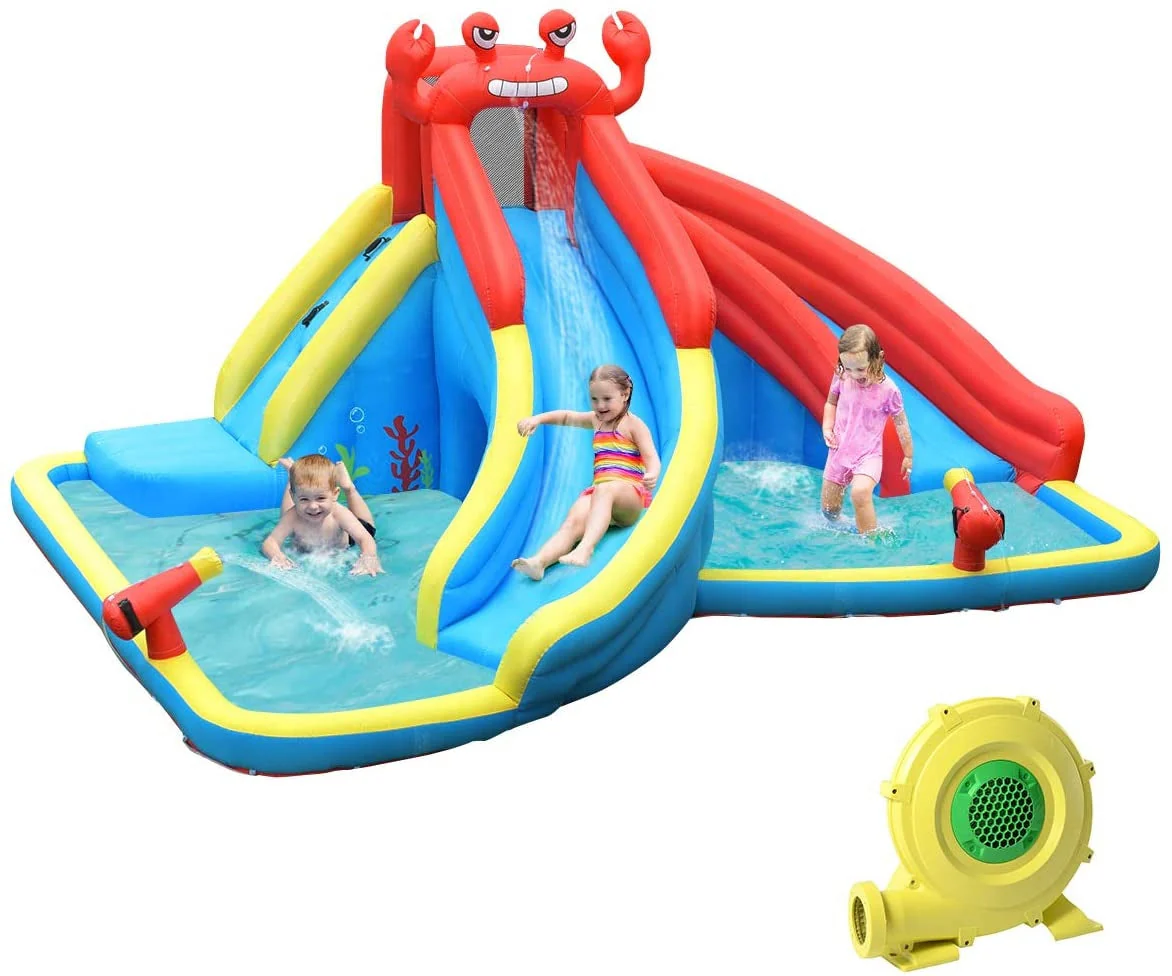 Inflatable Water Slide Bounce House with Water Cannon and 950W Blower - Image 3