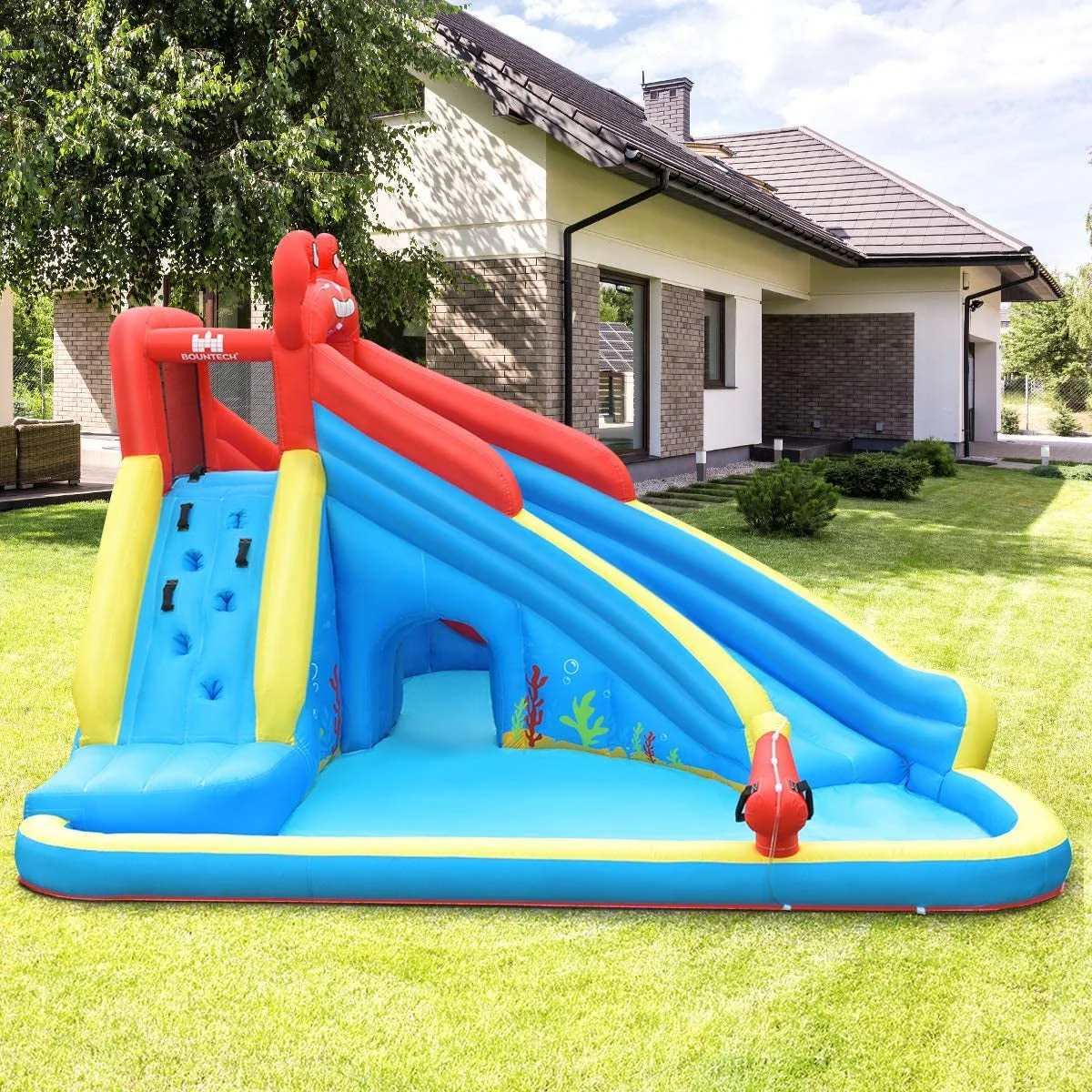 Inflatable Water Slide Bounce House with Water Cannon and 950W Blower - Image 6