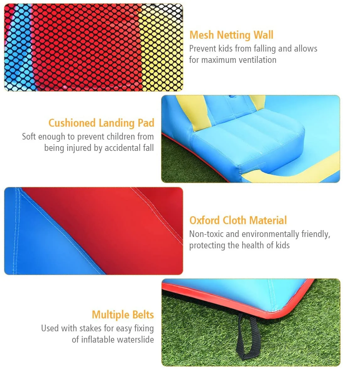 Inflatable Water Slide Bounce House with Water Cannon and 950W Blower - Image 8