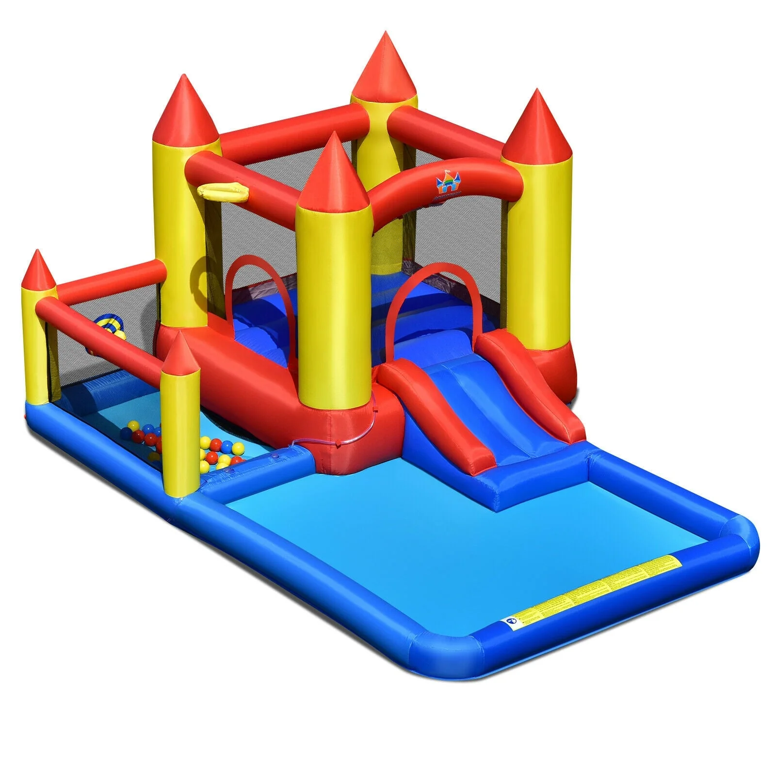 Inflatable Water Slide Castle Kids Bounce House with 480W Blower - Image 4