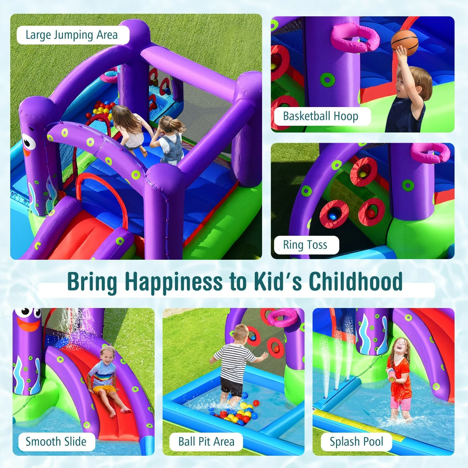 Inflatable Water Slide Castle without Blower - Image 8