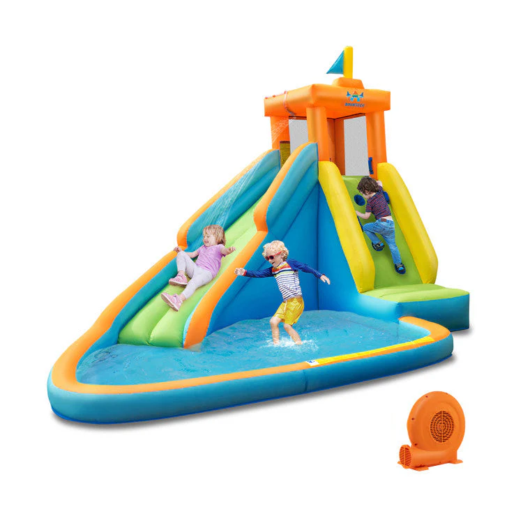 Inflatable Water Slide Kids Bounce House with 680W Blower - Image 3