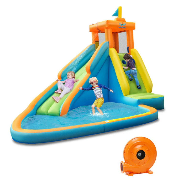 Inflatable Water Slide Kids Bounce House with 740W Blower - Image 2