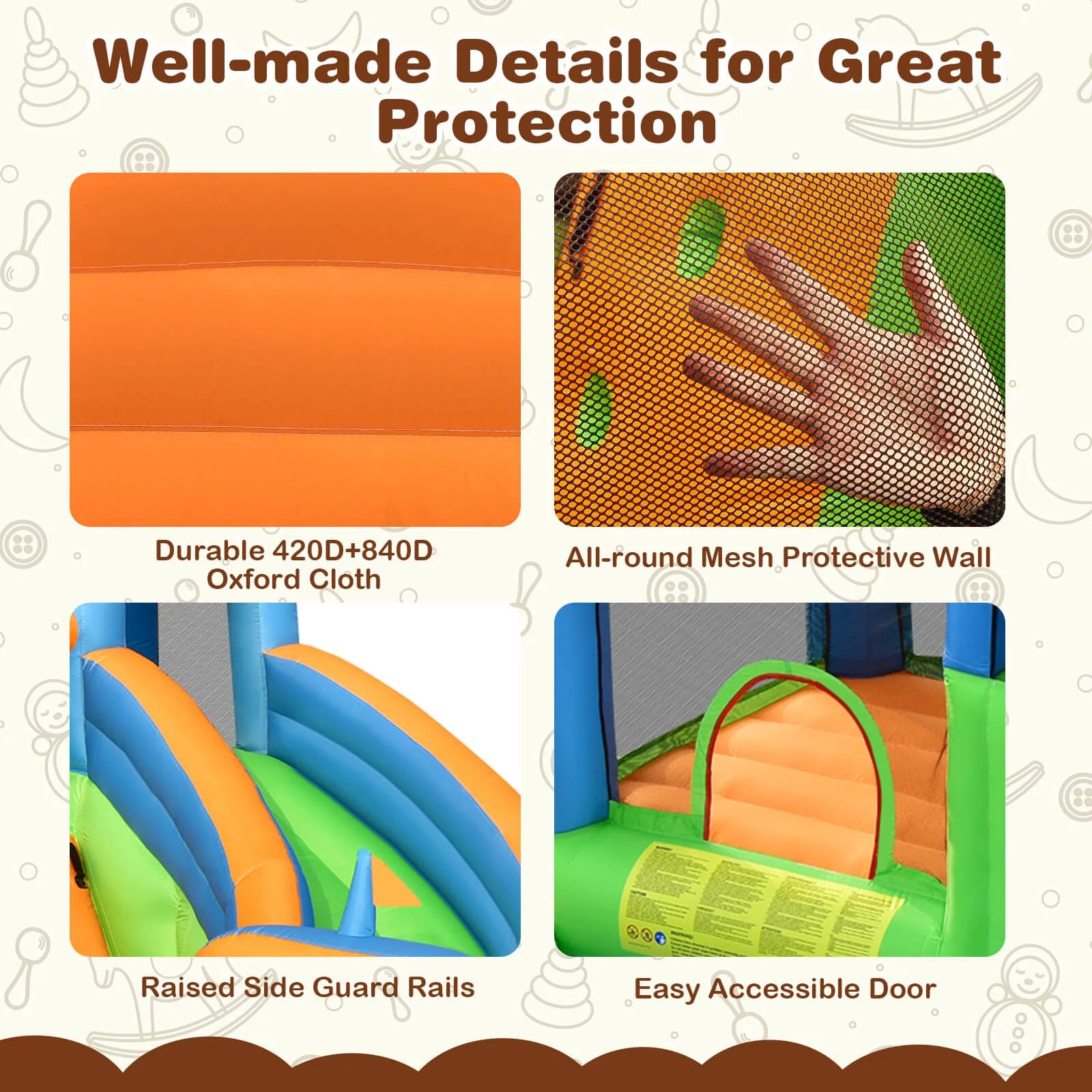 Inflatable Water Slide with Dual Climbing Walls and Blower Excluded - Image 8