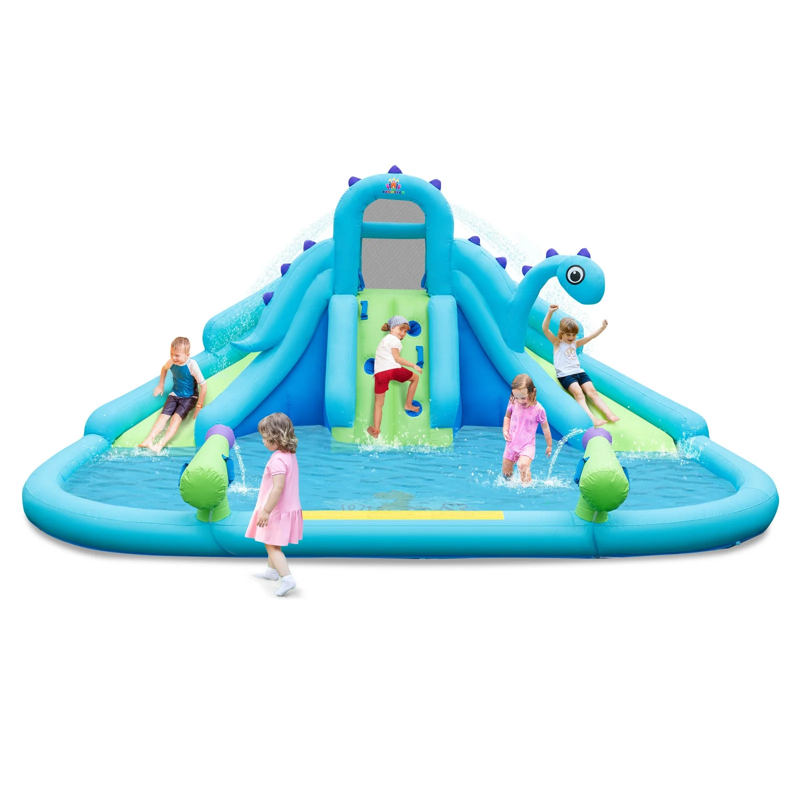 Inflatable Water Slide with Dual Slides and Large Splash Pool (Without Blower) - Image 3