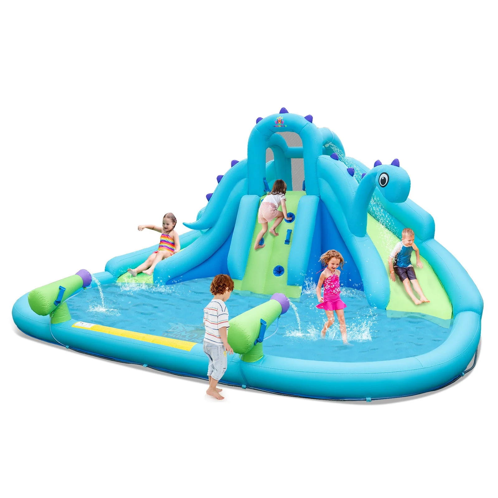 Inflatable Water Slide with Dual Slides and Large Splash Pool (Without Blower) - Image 5