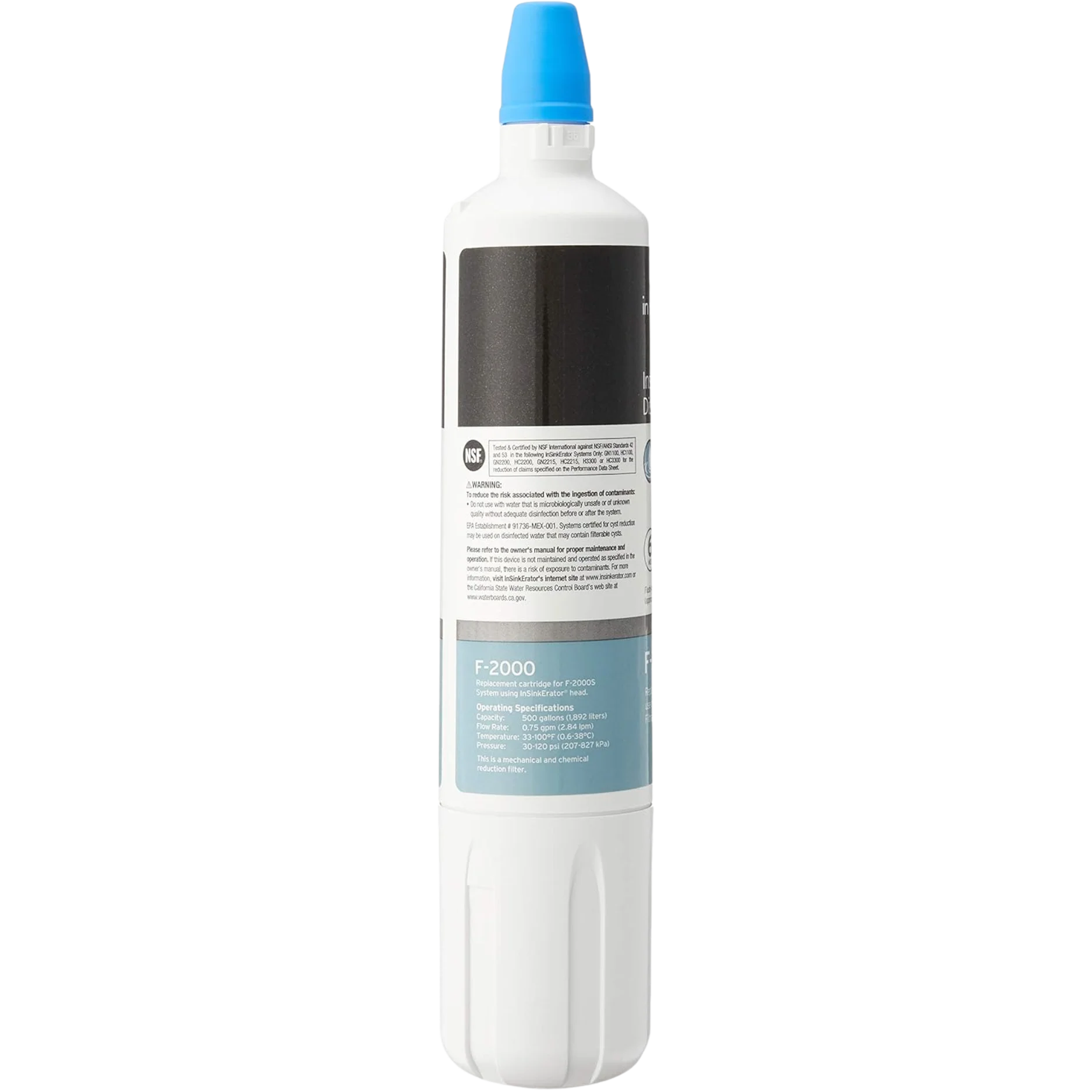 InSinkErator F-2000 Replacement Water Filter Cartridge - Image 3