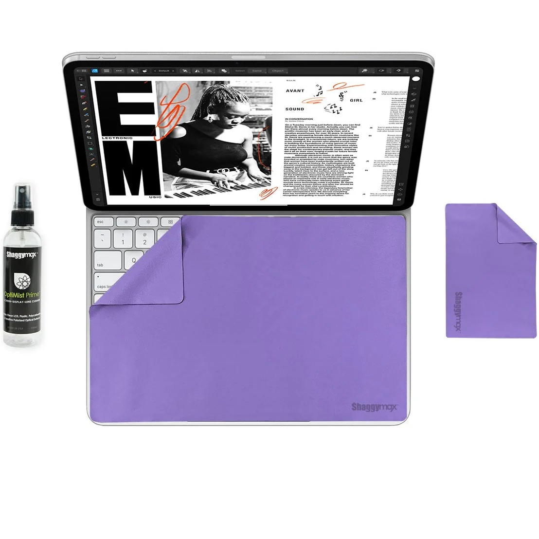 iPad Pro 13" M4 Microfiber UnderWare Pac OptiMist Prime Cleaning Kit - Image 3
